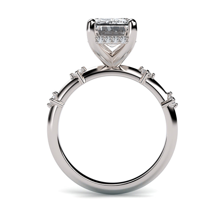 Lucille - 3 Carat Emerald Cut Engagement Ring