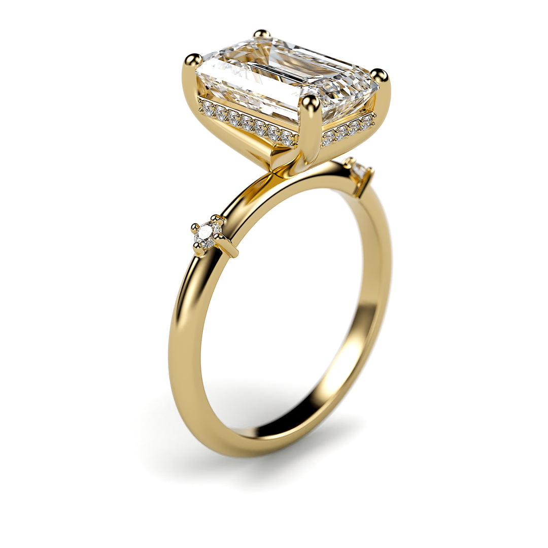 Lorelai - 3 Carat Emerald Cut Engagement Ring
