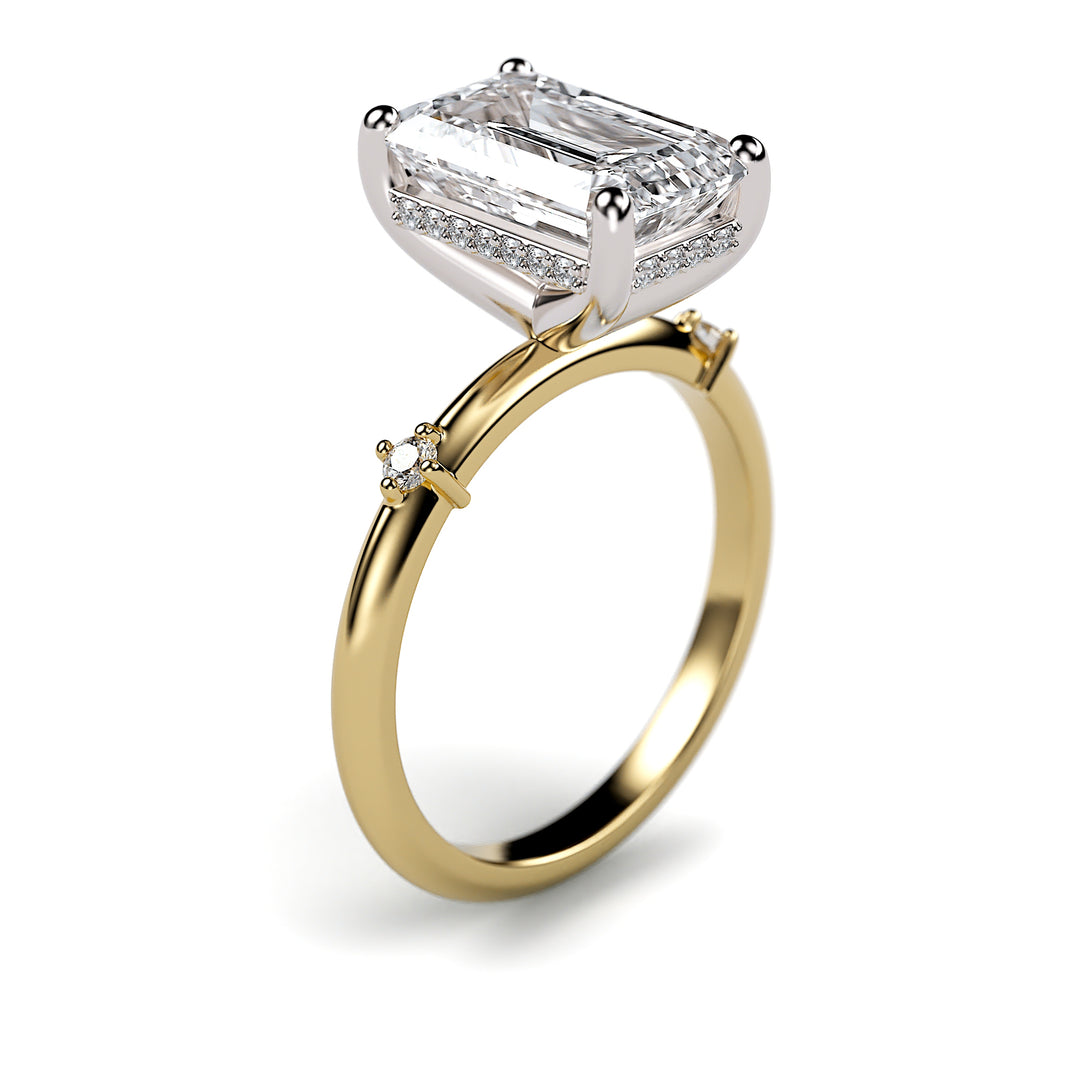 Lorelai - 3 Carat Emerald Cut Engagement Ring