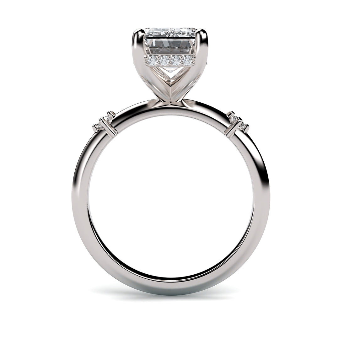 Lorelai - 3 Carat Emerald Cut Engagement Ring