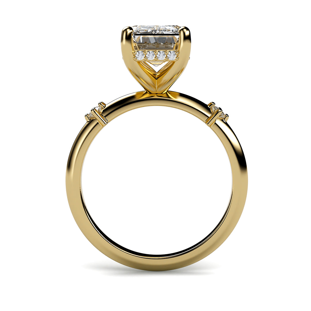 Lorelai - 3 Carat Emerald Cut Engagement Ring