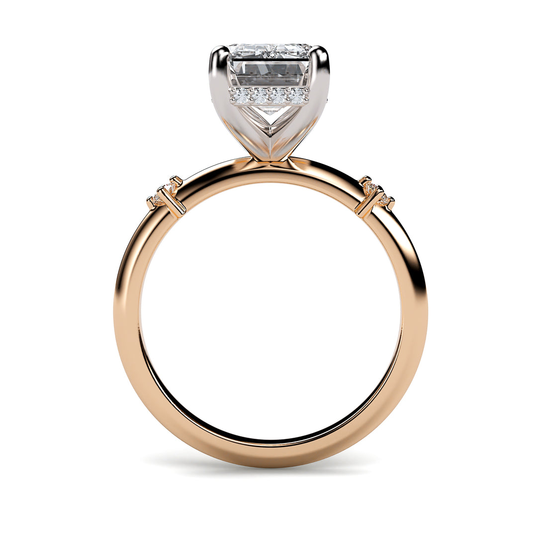 Lorelai - 3 Carat Emerald Cut Engagement Ring
