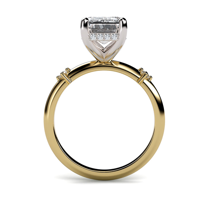 Lorelai - 3 Carat Emerald Cut Engagement Ring