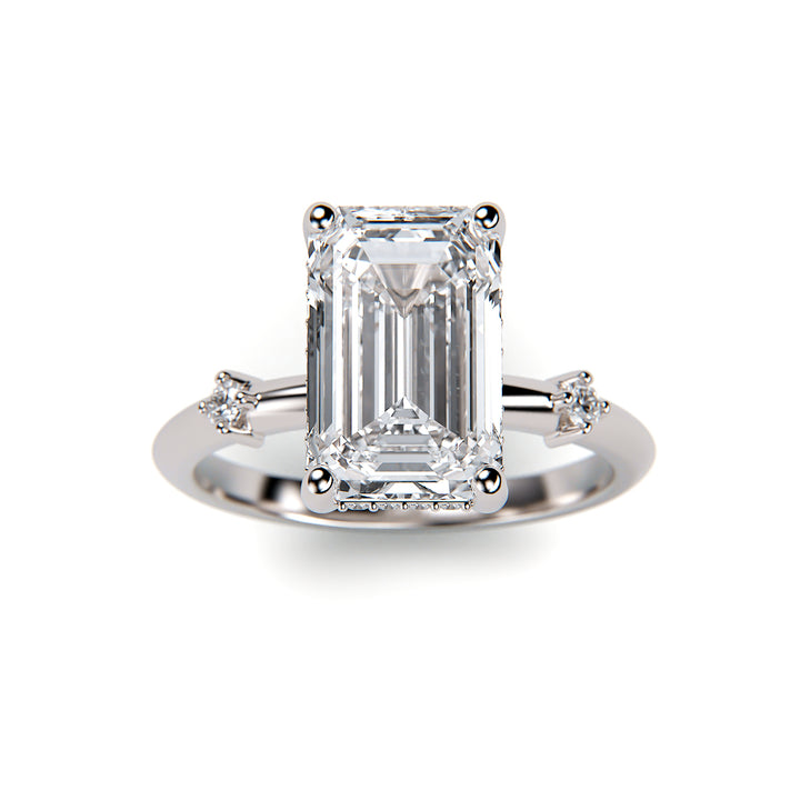 Lorelai - 3 Carat Emerald Cut Engagement Ring