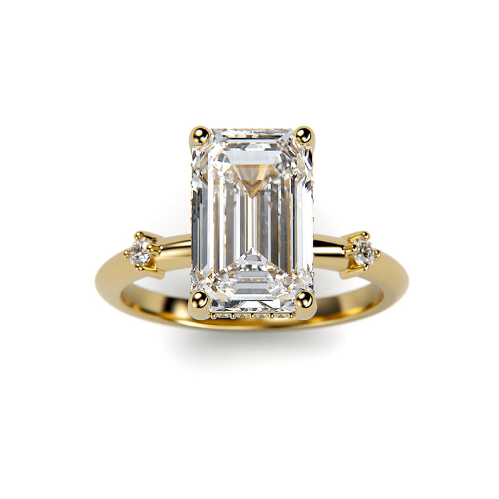 Lorelai - 3 Carat Emerald Cut Engagement Ring