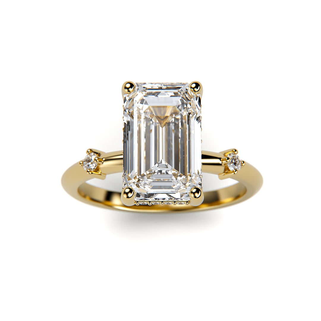 Lorelai - 3 Carat Emerald Cut Engagement Ring