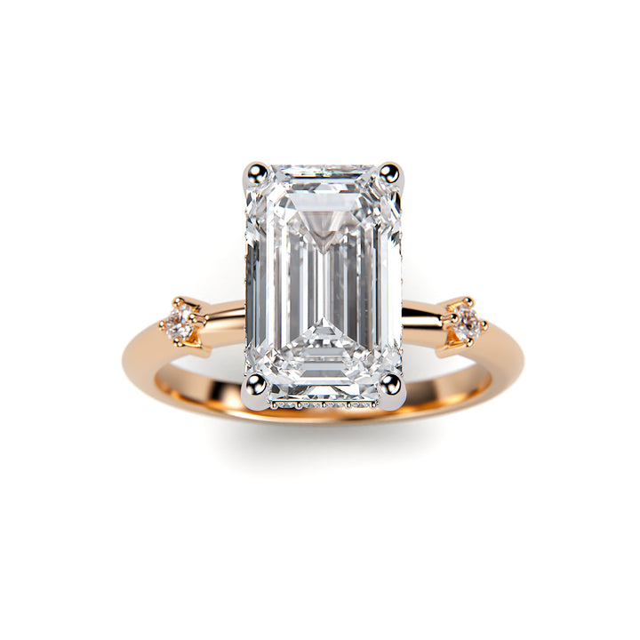 Lorelai - 3 Carat Emerald Cut Engagement Ring