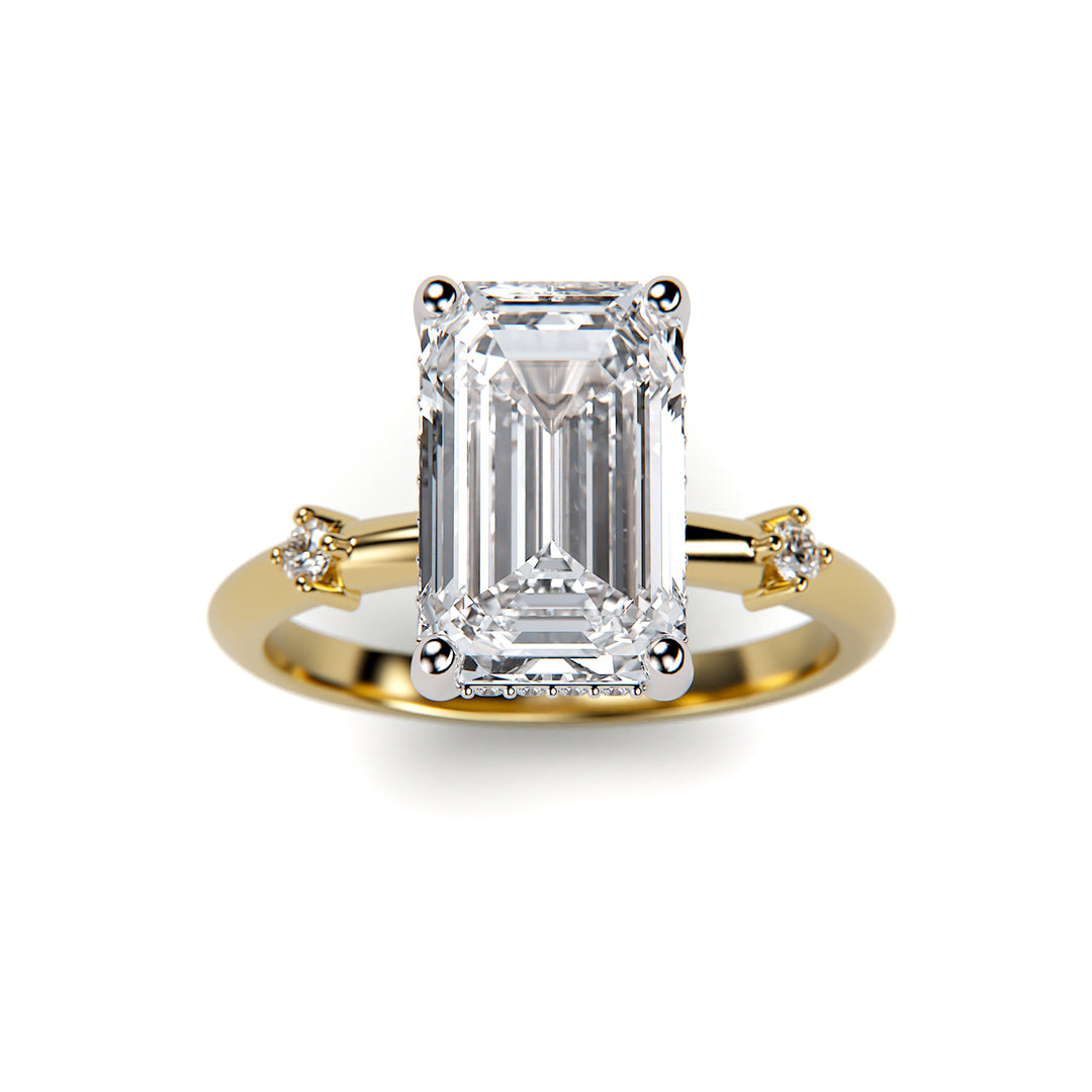 Lorelai - 3 Carat Emerald Cut Engagement Ring