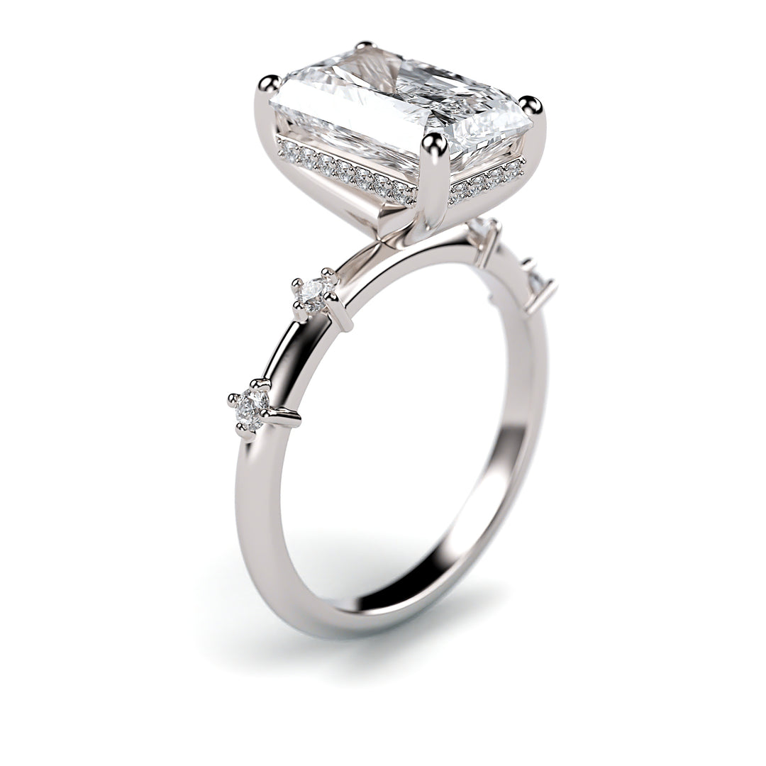 Lucille - 3 Carat Radiant Cut Engagement Ring