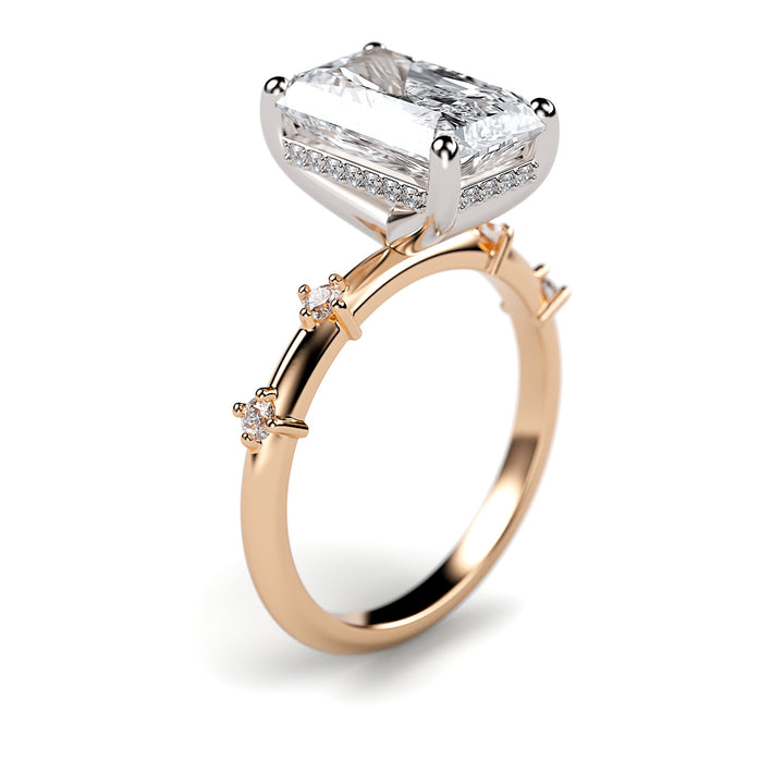 Lucille - 3 Carat Radiant Cut Engagement Ring