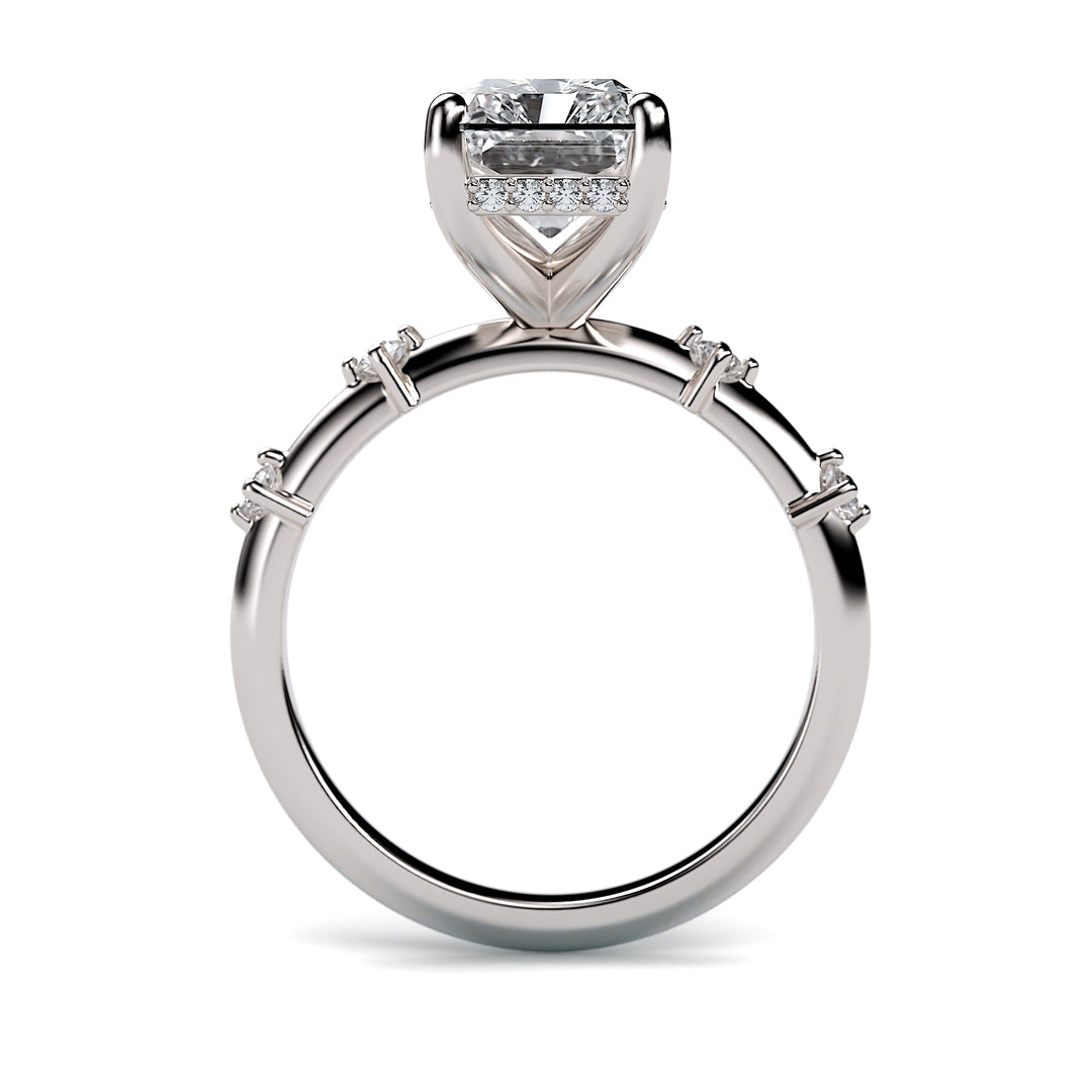 Lucille - 3 Carat Radiant Cut Engagement Ring
