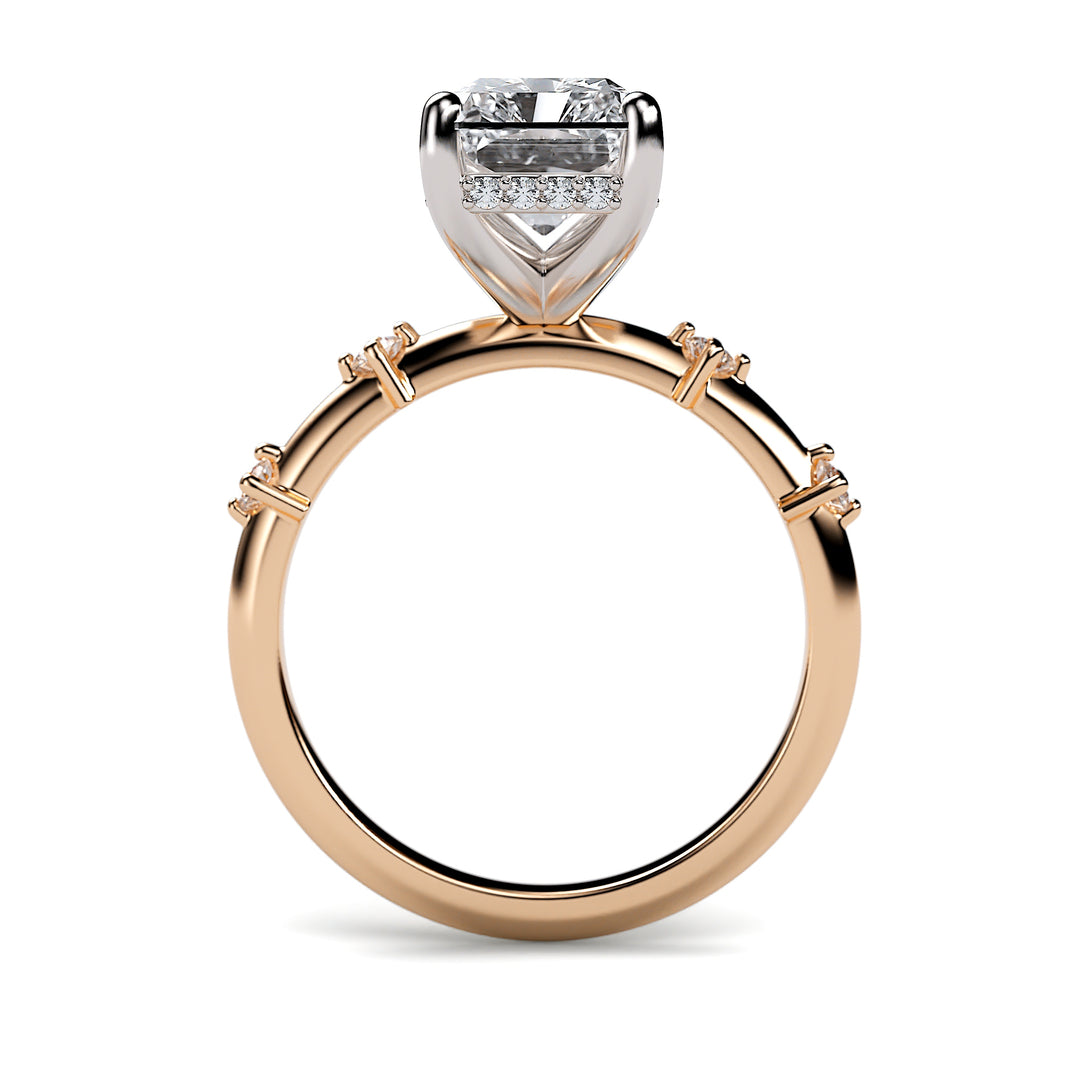 Lucille - 3 Carat Radiant Cut Engagement Ring