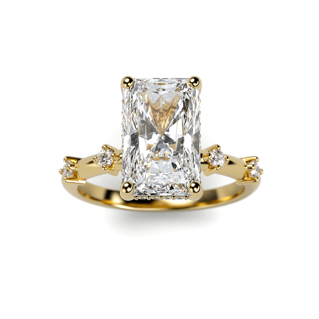 Lucille - 3 Carat Radiant Cut Engagement Ring